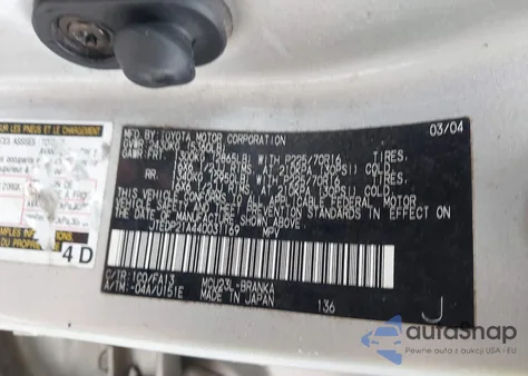 2004 Toyota Highlander V6 from USA, damaged, VIN JTEDP21A440031169